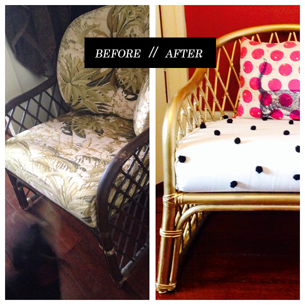 Reader DIY: The Gold Cane Chair - Earnest Home co.